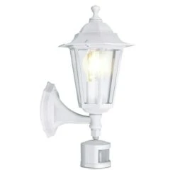 Eglo Laterna 5 Sensor-Außenwandleuchte 60 W, Weiß, IP44 -Beleuchtung 12 3547