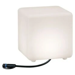 Paulmann Plug & Shine LED-Außenleuchte Cube Warmweiß, 2,8 W, 1-flammig, IP67 -Beleuchtung 12 3606
