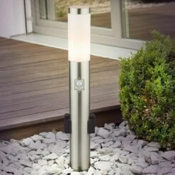 Globo Außenleuchte Boston Opal, Edelstahl, Höhe: 60 Cm