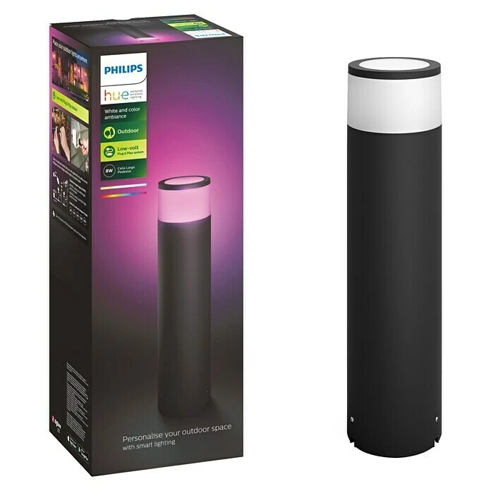 Philips Hue LED-Sockelleuchte Calla White & Color Ambiance 8 W, Schwarz, Ø X H: 10,4 X 40 Cm 7 Philips Hue LED-Sockelleuchte Calla White & Color Ambiance 8 W, Schwarz, Ø X H: 10,4 X 40 Cm – Bild 5