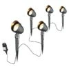 Starlux LED-Gartenspot-Set Bari 3-flammig, 4 W, IP44, Schwarz -Beleuchtung 12 3636