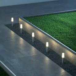 Ledvance LED-Gartenspot-Set Pole Silber, 5 X 5,5 W, Aluminium, IP65, Ø X H: 3,8 X 22,7 Cm -Beleuchtung 12 3673
