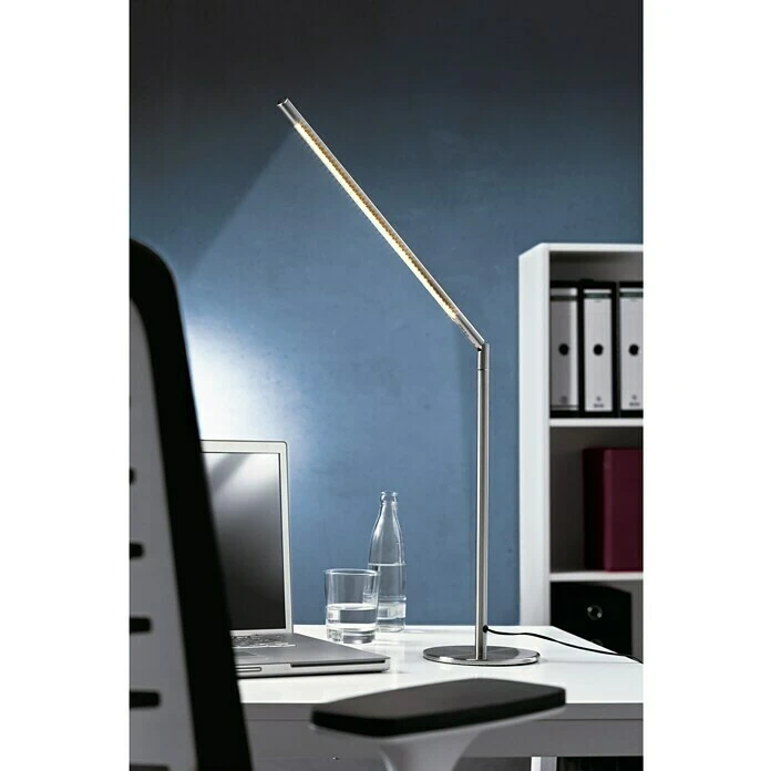 Globo LED-Tischleuchte 4 W, L X B X H: 50 X 15 X 80 Cm, Nickel Matt, Neutralweiß 4 Globo LED-Tischleuchte 4 W, L X B X H: 50 X 15 X 80 Cm, Nickel Matt, Neutralweiß – Bild 2