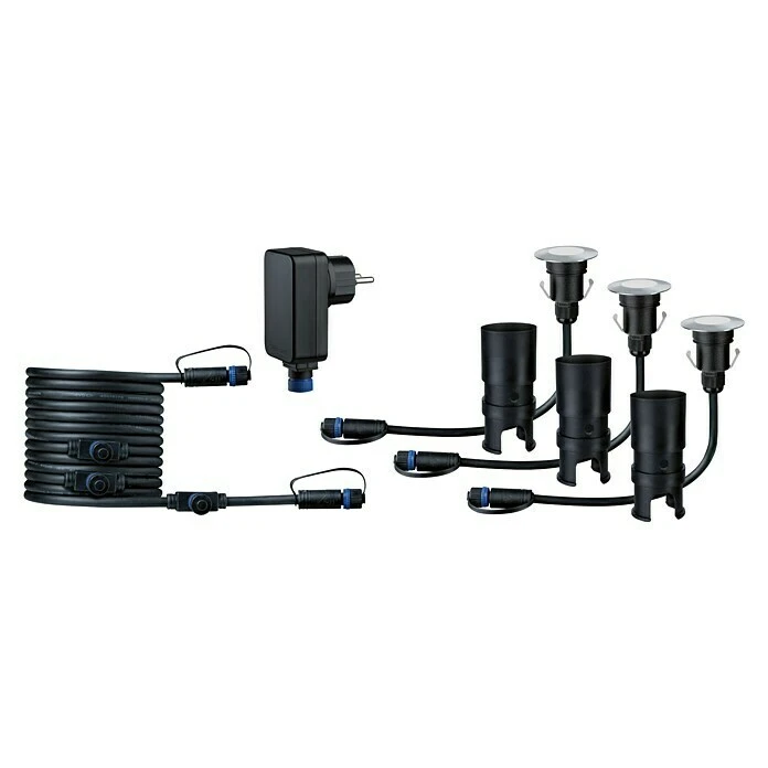 Paulmann Plug & Shine LED-Gartenspot-Set 3 X 2,5 W, 24 V, IP65, Höhe: 90 Mm 7 Paulmann Plug & Shine LED-Gartenspot-Set 3 X 2,5 W, 24 V, IP65, Höhe: 90 Mm – Bild 5