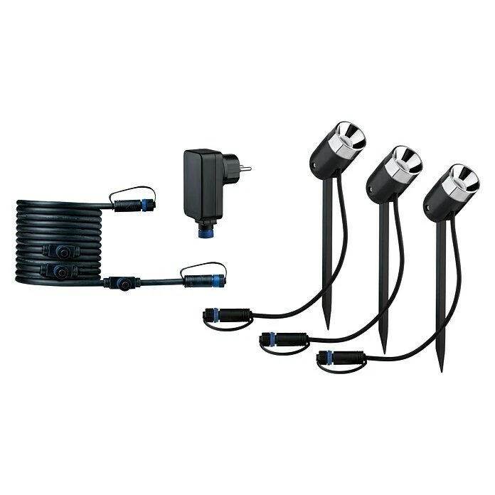 Paulmann Plug & Shine LED-Gartenspot-Set Pike 3 X 3,5 W, 230/24 V, IP65, Höhe: 31 Cm 3 Paulmann Plug & Shine LED-Gartenspot-Set Pike 3 X 3,5 W, 230/24 V, IP65, Höhe: 31 Cm