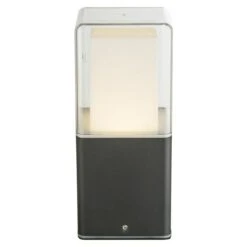 Globo LED-Sockelleuchte Dalia 1-flammig, 12 W, Warmweiß, IP44, Höhe: 20 Cm