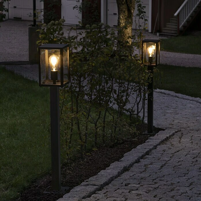 Konstsmide Außenwegeleuchte Carpi 60 W, Schwarz, Höhe: 100 Cm, Schwarz 3 Konstsmide Außenwegeleuchte Carpi 60 W, Schwarz, Höhe: 100 Cm, Schwarz
