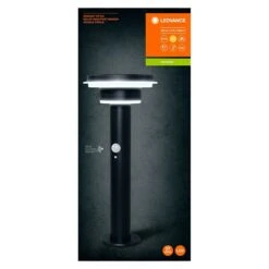 Ledvance Endura Sol Cirkle Sensor-LED-Außenwegeleuchte 17,8 X 17,8 X 40 Cm -Beleuchtung 12 3776