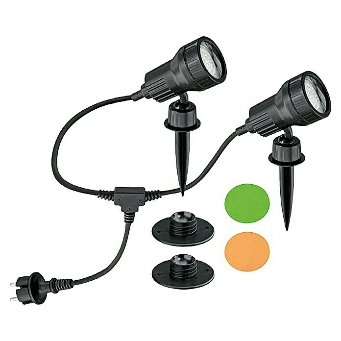 Starlux LED-Gartenstrahler 2-flammig, 6 W, 2 X Erdspieß, IP44, LED 3 Starlux LED-Gartenstrahler 2-flammig, 6 W, 2 X Erdspieß, IP44, LED