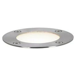Paulmann Plug & Shine Bodeneinbauleuchte 3,6 W, Silber, Ø X H: 9,6 X 9,2 Cm