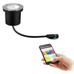 Paulmann Plug & Shine Bodeneinbauleuchte 3,6 W, Silber, Ø X H: 9,6 X 9,2 Cm -Beleuchtung 12 3794