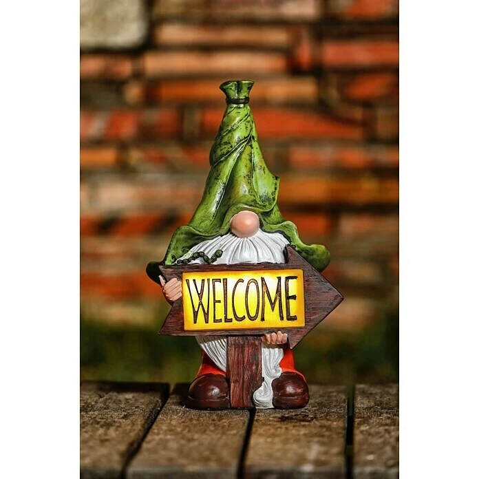 BAUHAUS Solarleuchte Zwerg Welcome 18,5 X 11,5 X 30,5 Cm 3 BAUHAUS Solarleuchte Zwerg Welcome 18,5 X 11,5 X 30,5 Cm