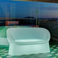 Design-Außenleuchte Sofa Länge: 147 Cm, 2 X 15 W, Tageslichtweiß -Beleuchtung 12 3868