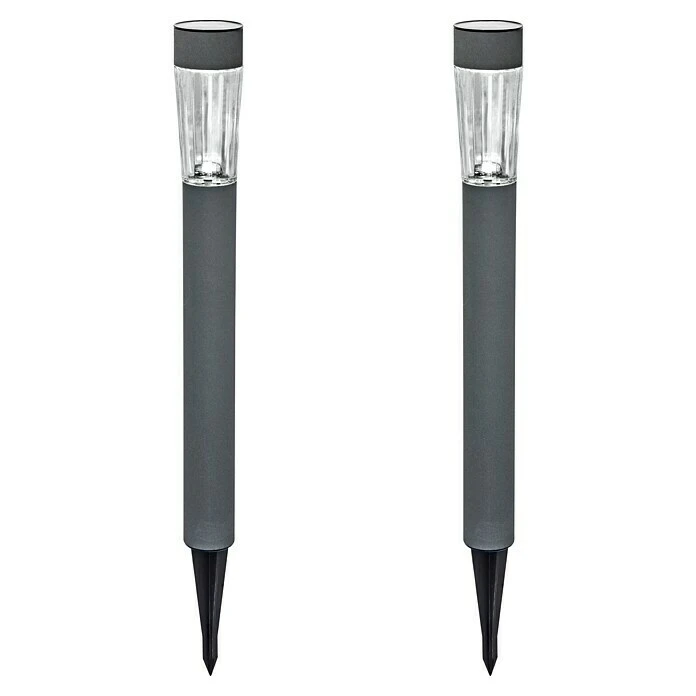 BAUHAUS Solarleuchten-Set Premium Grau, 2 Stk., Ø X H: 7,5 X 77 Cm 3 BAUHAUS Solarleuchten-Set Premium Grau, 2 Stk., Ø X H: 7,5 X 77 Cm