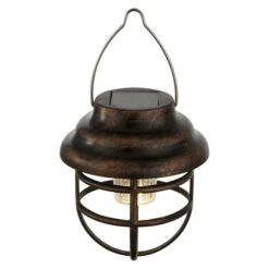 Globo Solar-Hängeleuchte LED, Rostfarben, Ø X H: 8 X 14 Cm, IP44