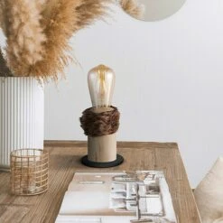 Home Sweet Home Tischleuchte Furdy 10 W, Beige, E27, 100 Mm X 11,5 Cm 9 Home Sweet Home Tischleuchte Furdy 10 W, Beige, E27, 100 Mm X 11,5 Cm -Beleuchtung 12 395