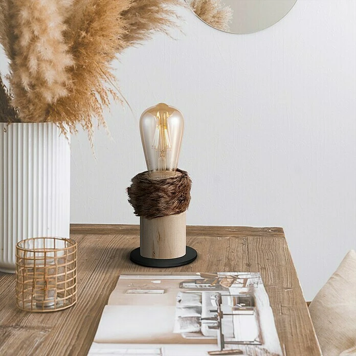 Home Sweet Home Tischleuchte Furdy 10 W, Beige, E27, 100 Mm X 11,5 Cm 4 Home Sweet Home Tischleuchte Furdy 10 W, Beige, E27, 100 Mm X 11,5 Cm – Bild 2