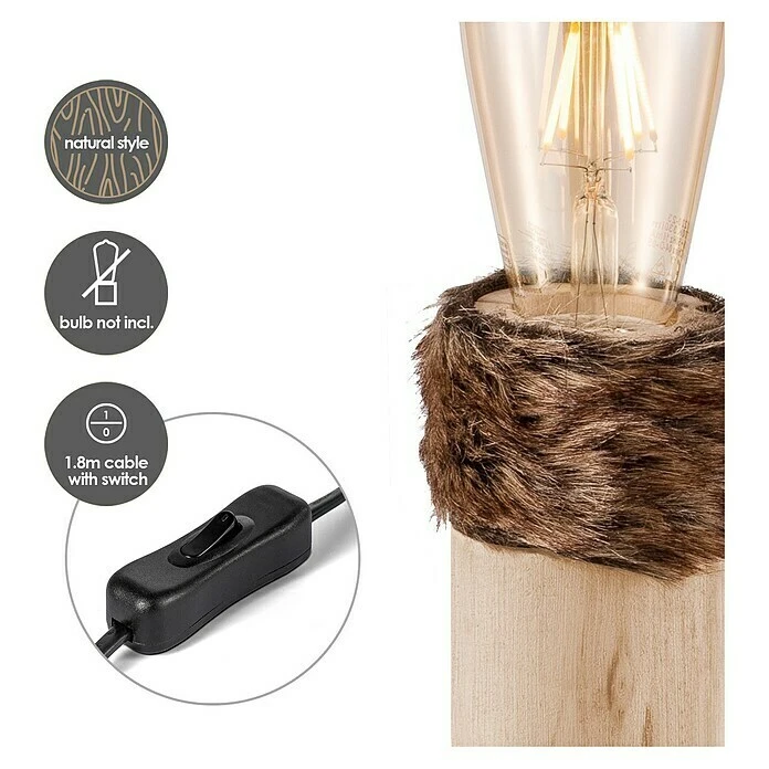 Home Sweet Home Tischleuchte Furdy 10 W, Beige, E27, 100 Mm X 11,5 Cm 5 Home Sweet Home Tischleuchte Furdy 10 W, Beige, E27, 100 Mm X 11,5 Cm – Bild 3