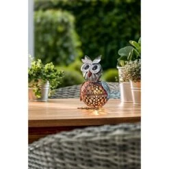 BAUHAUS Solarleuchte Eule 11 X 11 X 18,5 Cm, 1,2 V, Metall, Mit Leuchtmittel