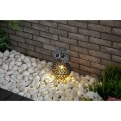 BAUHAUS Solarleuchte Eule 11 X 11 X 18,5 Cm, 1,2 V, Metall, Mit Leuchtmittel -Beleuchtung 12 3975