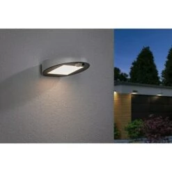 Paulmann Ryse LED-Solar-Außenwandleuchte Bewegungsmelder, 1,2 W, Material: Kunststoff, Warmweiß, Weiß