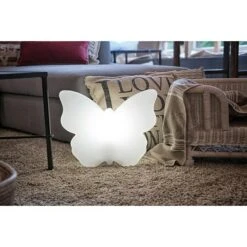 8 Seasons Design Shining LED-Solar-Dekoleuchte Butterfly Weiß, L X B X H: 10 X 40 X 32 Cm -Beleuchtung 12 4033