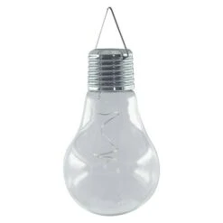 BAUHAUS Solarleuchte Bulb 0,05 W, Warmweiß, Ø X H: 7 X 13,5 Cm -Beleuchtung 12 4040