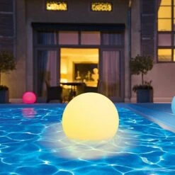 Solar-Schwimmkugel Premium LED, Durchmesser: 30 Cm, IP67, RGB-Farbsteuerung -Beleuchtung 12 4054