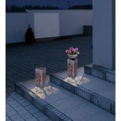 Globo Solarleuchte Leuchtdauer: 6 H - 8 H, 25 X 25 X 59 Cm, Warmweiß -Beleuchtung 12 4060