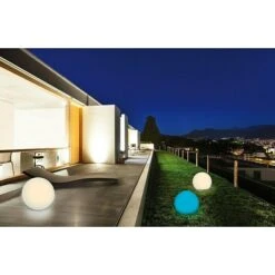 LED-Solar-Dekoleuchte Weiß, 30 X 27 Cm