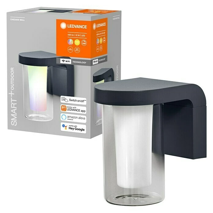 Ledvance Smart+ WiFi LED-Außenleuchte CASCADE Farbe Gehäuse: Dunkelgrau, IP44, 16 X 12 X 18 Cm 8 Ledvance Smart+ WiFi LED-Außenleuchte CASCADE Farbe Gehäuse: Dunkelgrau, IP44, 16 X 12 X 18 Cm – Bild 6
