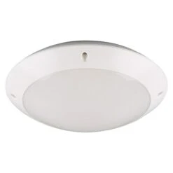 Reality Leuchten Außenwand- & Deckenleuchte Camaro 12 W, Durchmesser: 26 Cm, Weiß, IP54 -Beleuchtung 12 4153