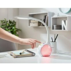 Globo LED-Tischleuchte 5,2 W, L X B X H: 30 X 13,5 X 53 Cm, Weiß, Transparent, Tageslichtweiß -Beleuchtung 12 417