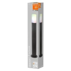 Ledvance Smart+ WiFi LED-Außenleuchte PIPE 10 W, Farbe Gehäuse: Dunkelgrau, IP44, 10 W, 8,9 X 8,9 X 80 Cm -Beleuchtung 12 4173