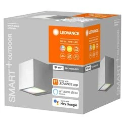 Ledvance Smart+ WiFi LED-Außenleuchte BRICK Farbe Gehäuse: Silber, IP44 -Beleuchtung 12 4208