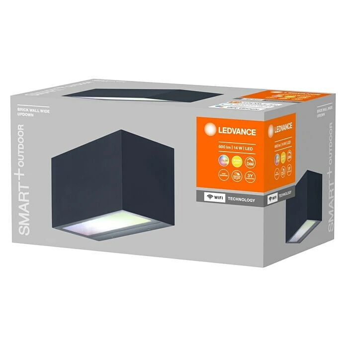 Ledvance Smart+ WiFi LED-Außenleuchte Brickwide Farbe Gehäuse: Dunkelgrau, IP44 6 Ledvance Smart+ WiFi LED-Außenleuchte Brickwide Farbe Gehäuse: Dunkelgrau, IP44 – Bild 4