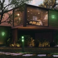 Ledvance Smart+ WiFi LED-Außenleuchte UPD Flare 14 W, Farbe Gehäuse: Dunkelgrau, IP44, 19,4 X 14,4 X 50 Cm -Beleuchtung 12 4244