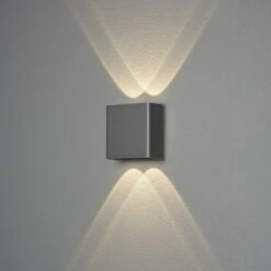 Konstsmide LED-Außenwandleuchte Chieri 4 W, 6 X 11 X 11 Cm, Anthrazit, IP54