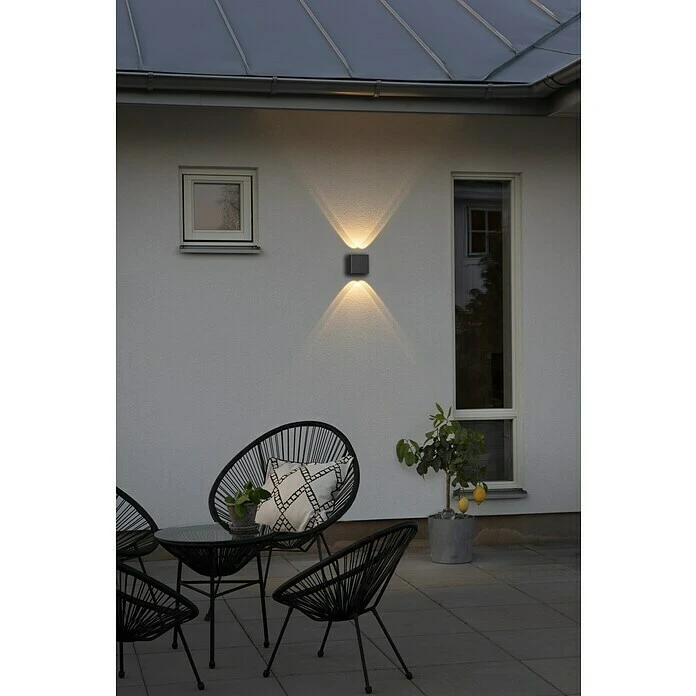 Konstsmide LED-Außenwandleuchte Chieri 4 W, 6 X 11 X 11 Cm, Anthrazit, IP54 5 Konstsmide LED-Außenwandleuchte Chieri 4 W, 6 X 11 X 11 Cm, Anthrazit, IP54 – Bild 3