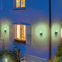 Ledvance Smart+ WiFi LED-Außenleuchte PIPE Farbe Gehäuse: Dunkelgrau, IP44, 10 W, 12,9 X 8,9 X 19,7 Cm -Beleuchtung 12 4277