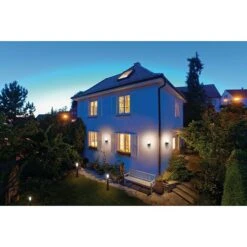 Ledvance Smart+ WiFi LED-Außenleuchte PIPE Farbe Gehäuse: Dunkelgrau, IP44, 10 W, 12,9 X 8,9 X 19,7 Cm -Beleuchtung 12 4278