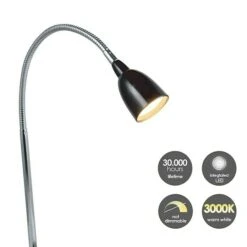 LED-Tischleuchte Flexy 2,5 W, L X B X H: 16 X 16 X 41,5 Cm, Schwarz, Warmweiß -Beleuchtung 12 429