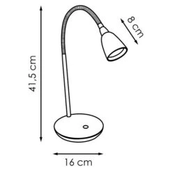 LED-Tischleuchte Flexy 2,5 W, L X B X H: 16 X 16 X 41,5 Cm, Schwarz, Warmweiß -Beleuchtung 12 430