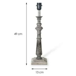 Home Sweet Home Lampenfuß Step Square 40 W, Farbe: Taupe, Höhe: 49 Cm -Beleuchtung 12 435