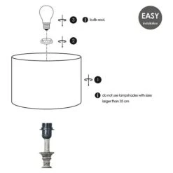 Home Sweet Home Lampenfuß Step Square 40 W, Farbe: Taupe, Höhe: 49 Cm -Beleuchtung 12 436