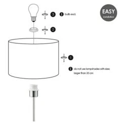 Home Sweet Home Lampenfuß Bossano 40 W, Farbe: Braun, Höhe: 33 Cm -Beleuchtung 12 443