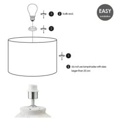 Home Sweet Home Lampenfuß Luke 40 W, Farbe: Weiß, Höhe: 36 Cm 12 Home Sweet Home Lampenfuß Luke 40 W, Farbe: Weiß, Höhe: 36 Cm -Beleuchtung 12 449