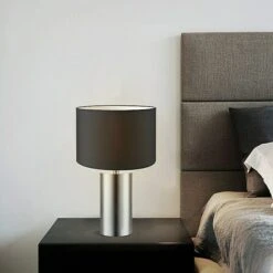 Home Sweet Home Lampenfuß Cannes 40 W, Farbe: Stahl Matt, Höhe: 31 Cm -Beleuchtung 12 460