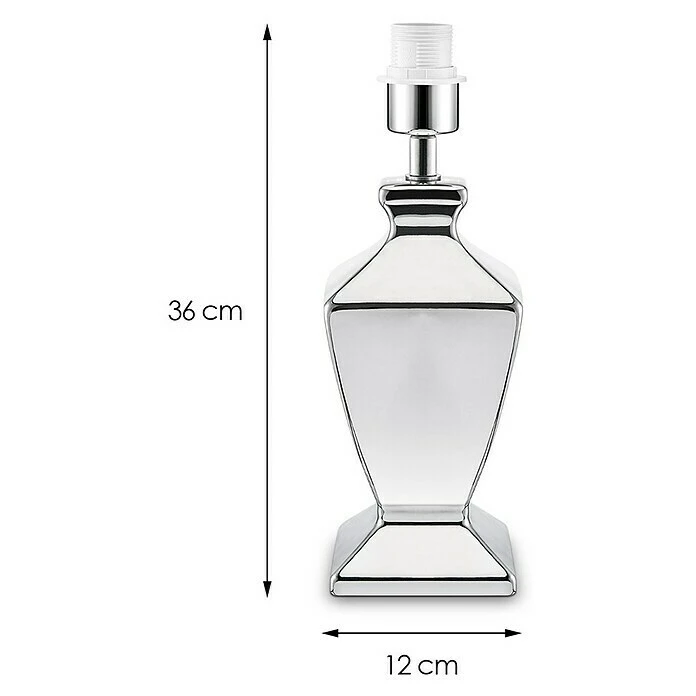 Home Sweet Home Lampenfuß Class 40 W, Farbe: Chrom, Höhe: 41 Cm 5 Home Sweet Home Lampenfuß Class 40 W, Farbe: Chrom, Höhe: 41 Cm – Bild 3