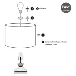 Home Sweet Home Lampenfuß Class 40 W, Farbe: Chrom, Höhe: 41 Cm 11 Home Sweet Home Lampenfuß Class 40 W, Farbe: Chrom, Höhe: 41 Cm -Beleuchtung 12 464